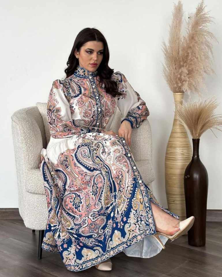 Printed tropical dress