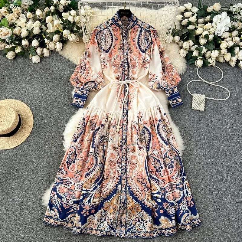 Printed tropical dress