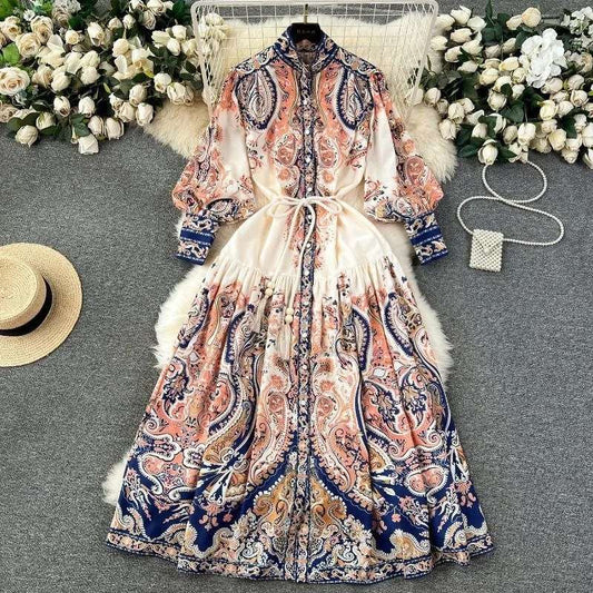 Printed tropical dress
