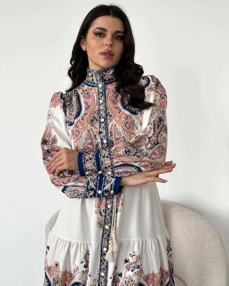 Printed tropical dress