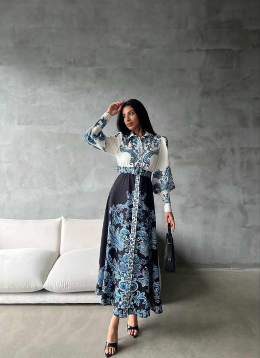 Printed tropical dress