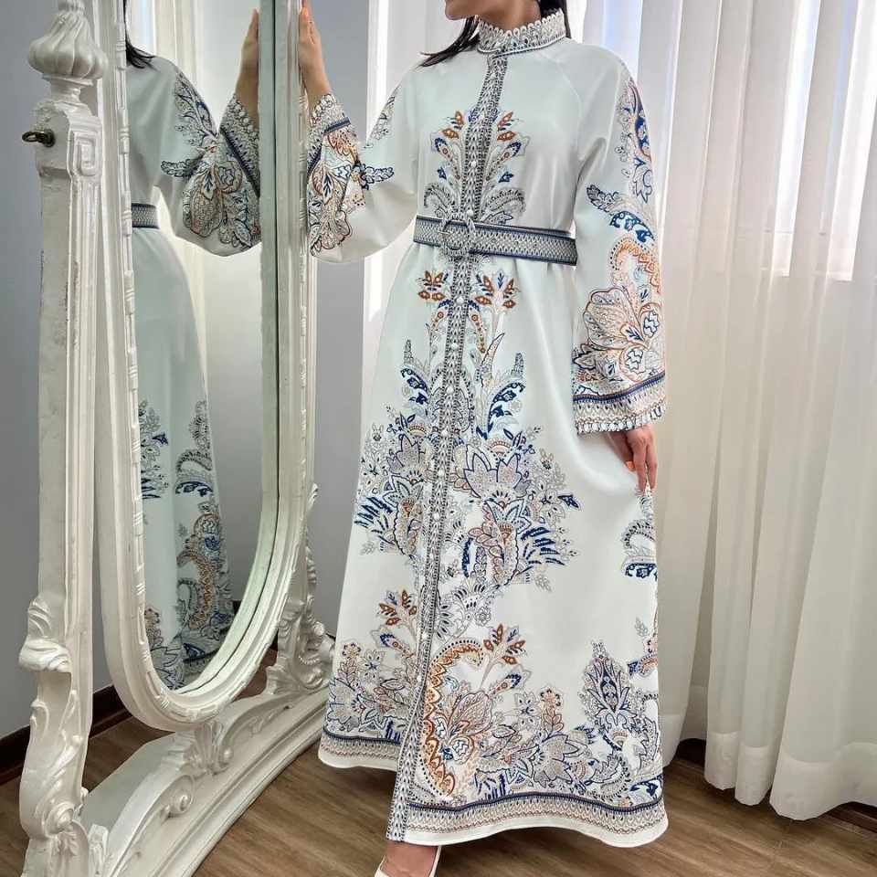 Printed tropical dress