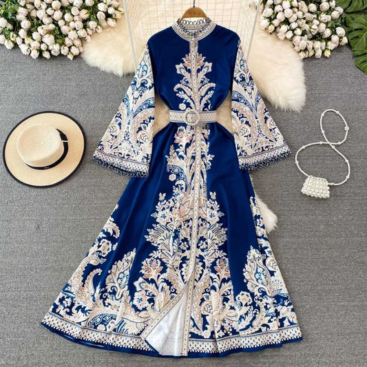 Printed tropical dress